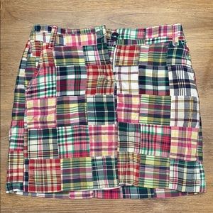 Tommy Hilfiger plaid patchwork skirt